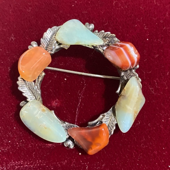 Scottish Agate Brooch VINTAGE GEM - Picture 3 of 8